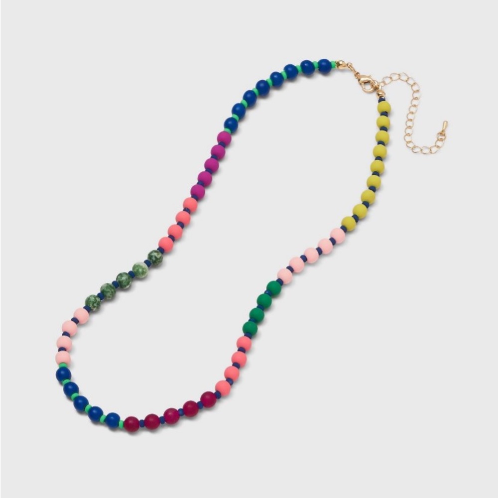 Semi-Precious Jasper Quartz Beaded
Necklace  Universal Thread NWT